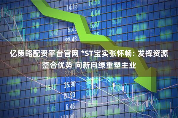 亿策略配资平台官网 *ST宝实张怀畅: 发挥资源整合优势 向新向绿重塑主业