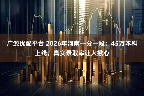 广源优配平台 2026年河南一分一段：45万本科上线，真实录取率让人揪心